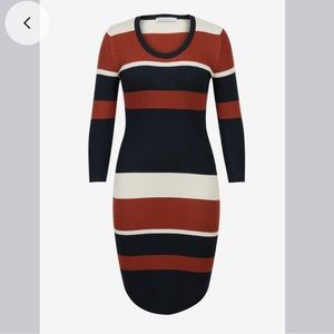 Striped Rib Knit Dress